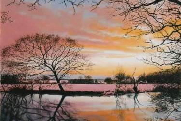 Sunset near Rolvendon, Kent