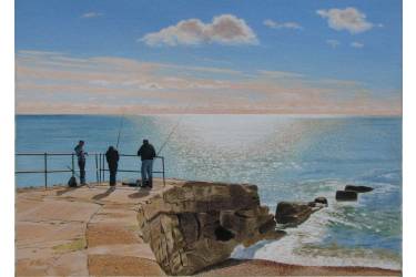 Fishing at Splash Point, Seaford