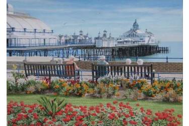 Red Geraniums, Eastbourne Pier