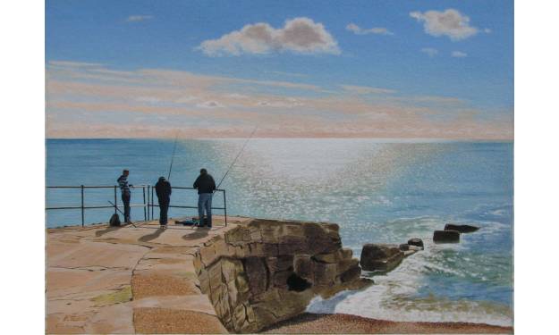 Fishing at Splash Point, Seaford