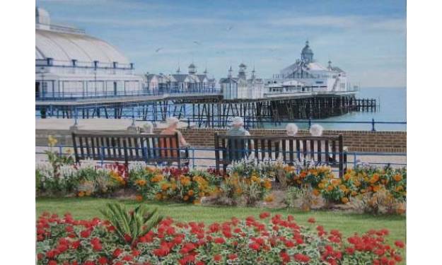 Red Geraniums, Eastbourne Pier
